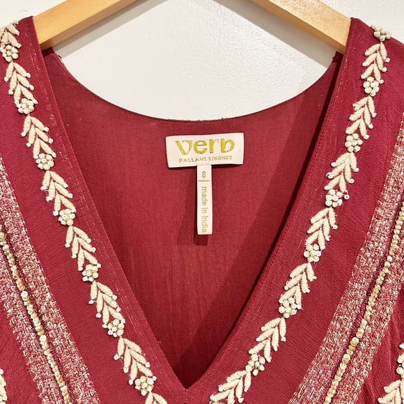 Anthropologie Verb Pallavi Singhee Embellished Dress Size 8 - Picture 11 of 14